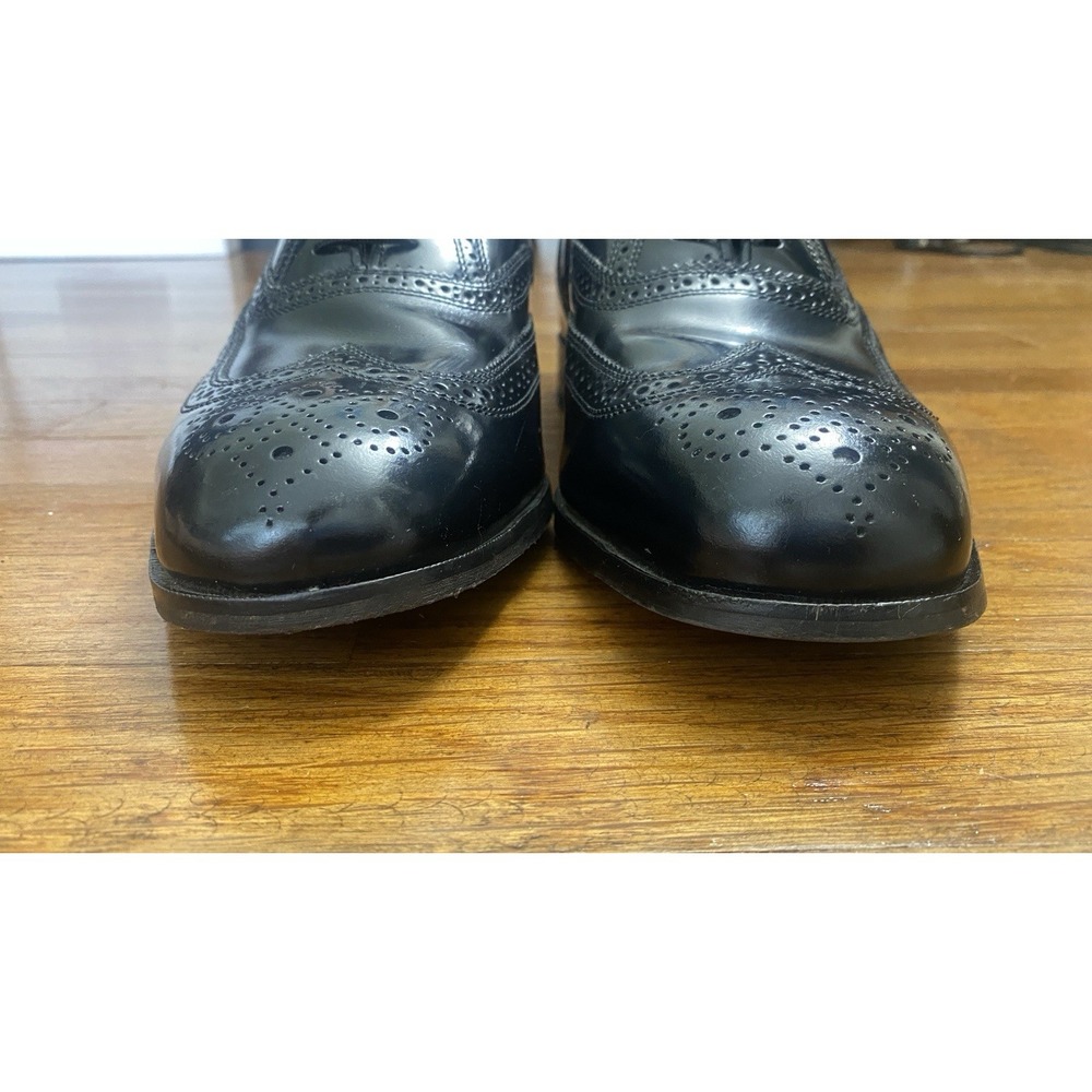 Florsheim Lexington Wingtip Oxford Shoes Size 9 Black Leather Dress Shoes Career - Picture 6 of 10